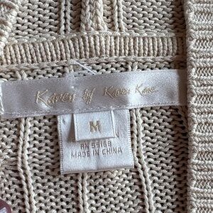 Karen Kane Beige Cable Knit Cardigan EUC Sz M